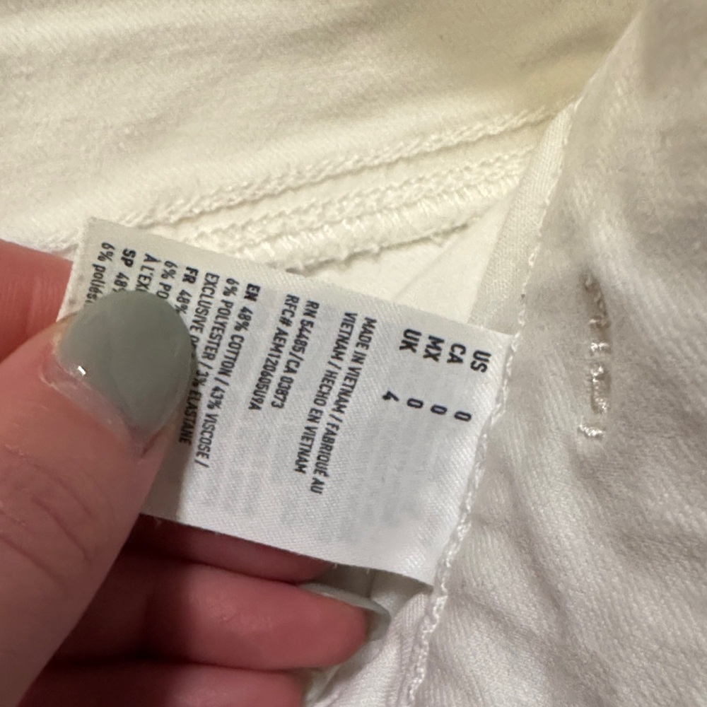 American Eagle Outfitters White Jean Shorts - Picture 3 of 5